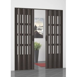 Porta a soffietto con vetri