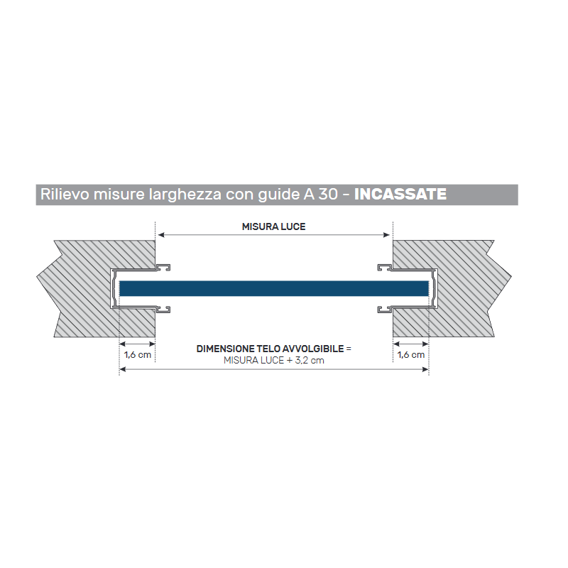 Guida in Alluminio A30- 19,5X30Mm | Portefaidate.it (000231)