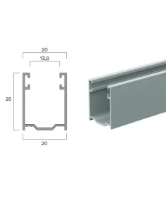 Guida in Alluminio A25-20X25Mm | Portefaidate.it (000233)