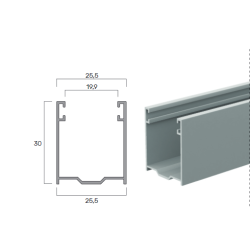 Guida in Alluminio A27- 25,5X30Mm | Portefaidate.it (000234)