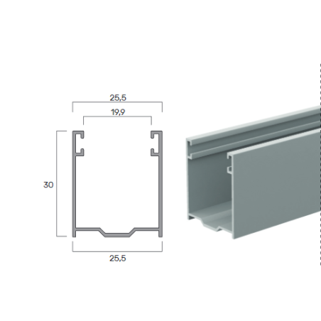 Guida in Alluminio A27- 25,5X30Mm | Portefaidate.it (000234)