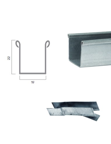Guida in Ferro Zincato - 22x19x22 mm | Portefaidate.it