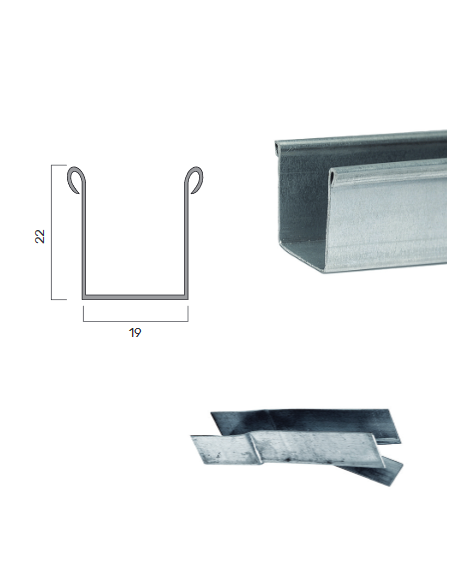 Guida in Ferro Zincato - 22x19x22 mm | Portefaidate.it