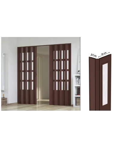 Porta a soffietto su misura con vetri - Porte a soffietto su misura