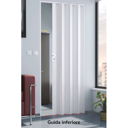 Porta a soffietto con guida inferiore