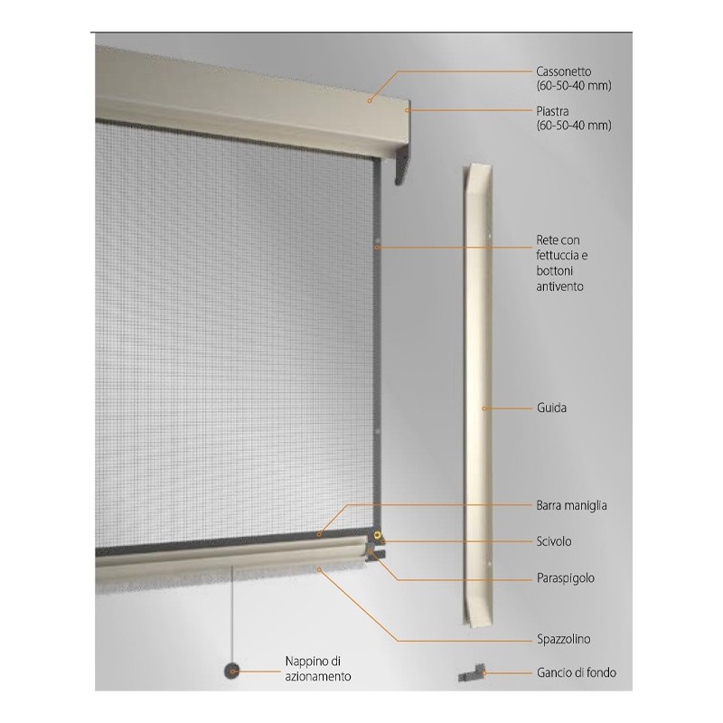 Zanzariera a Molla Bettio Sonia Verticale personalizzabile Scopri i vantaggi esclusivi di portefaidate.it.