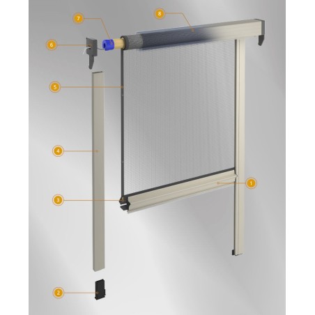 Zanzariera verticale motorizzata Moovica 60-80 mm |…