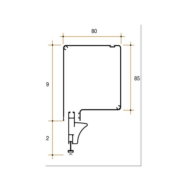 Zanzariera verticale motorizzata Moovica 60-80 mm |…
