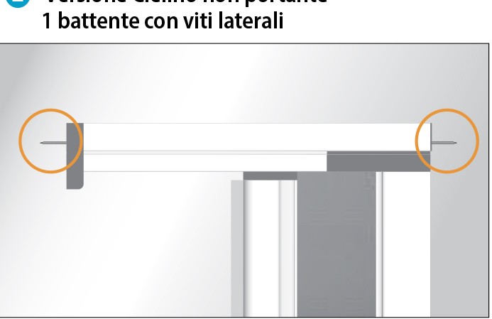 Fissaggio con viti laterali